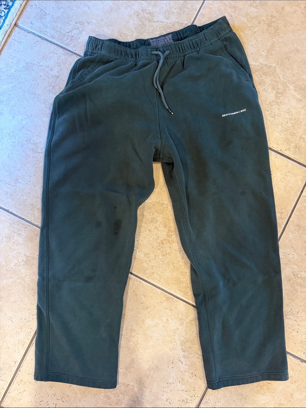 Abercrombie & Fitch Forest Green Fleece Joggers